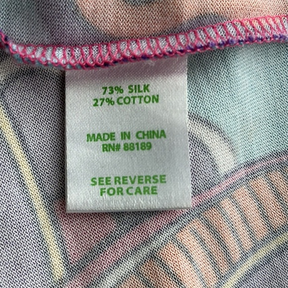 Lilly Pulitzer Silk Blend Women’s Butterfly Groovy Floral Bell Sleeve Dress - Picture 6 of 7